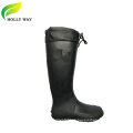 Rubber Boots With Drawstring At Boots Top